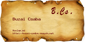 Buzai Csaba névjegykártya