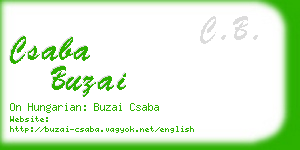 csaba buzai business card